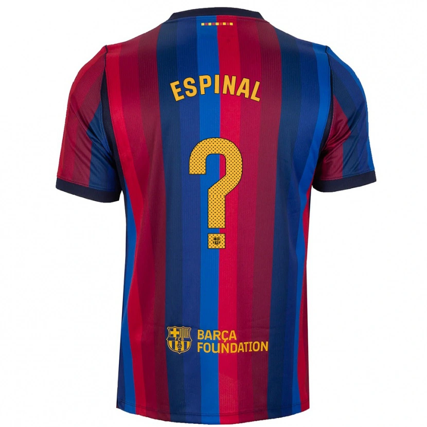Danxen Niño Camiseta Jorge Espinal #0 Azul Real Rojo Amarillo 1ª Equipación 2026/27 La Camisa México