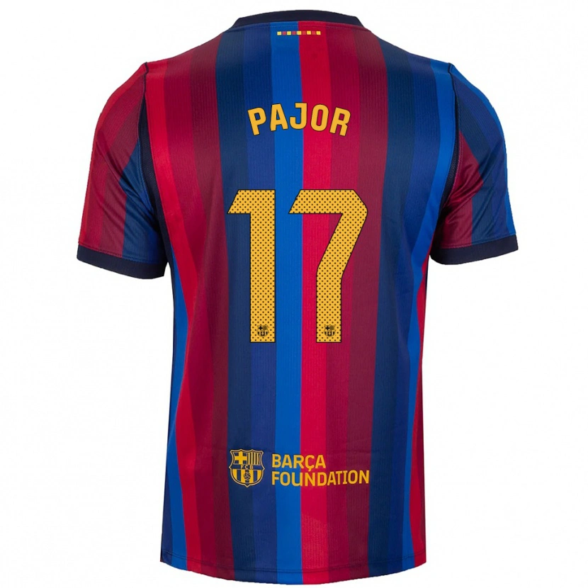 Danxen Niño Camiseta Ewa Pajor #17 Azul Real Rojo Amarillo 1ª Equipación 2026/27 La Camisa México
