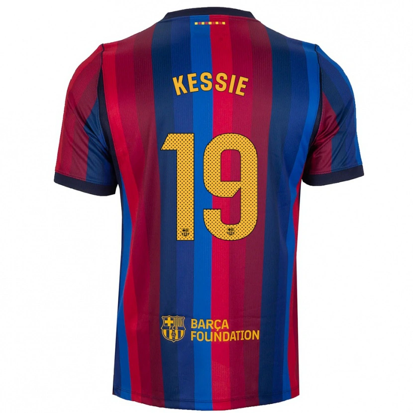 Danxen Niño Camiseta Franck Kessie #19 Azul Real Rojo Amarillo 1ª Equipación 2026/27 La Camisa México