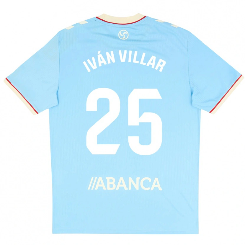 Danxen Niño Camiseta Iván Villar #25 Azul Cielo Blanco Rojo 1ª Equipación 2026/27 La Camisa México