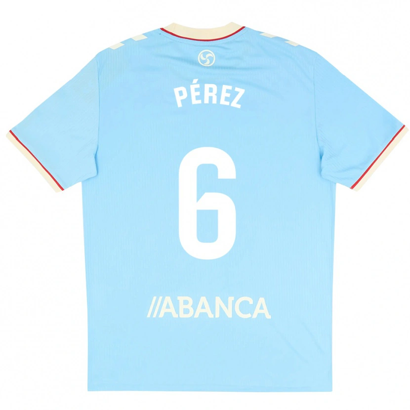 Danxen Niño Camiseta Elena Pérez #6 Azul Cielo Blanco Rojo 1ª Equipación 2026/27 La Camisa México