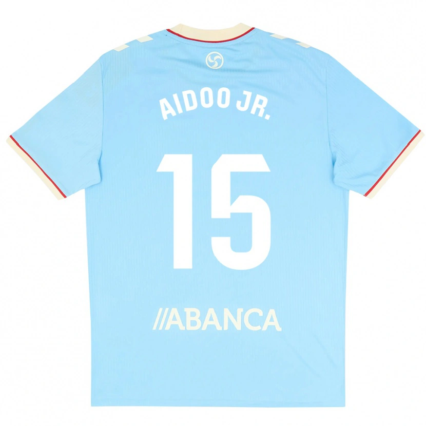 Danxen Niño Camiseta Joseph Aidoo #15 Azul Cielo Blanco Rojo 1ª Equipación 2026/27 La Camisa México