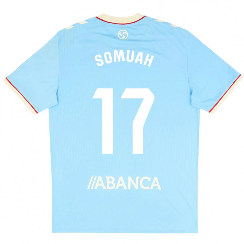 Danxen Niño Camiseta Bernard Somuah #17 Azul Cielo Blanco Rojo 1ª Equipación 2026/27 La Camisa México