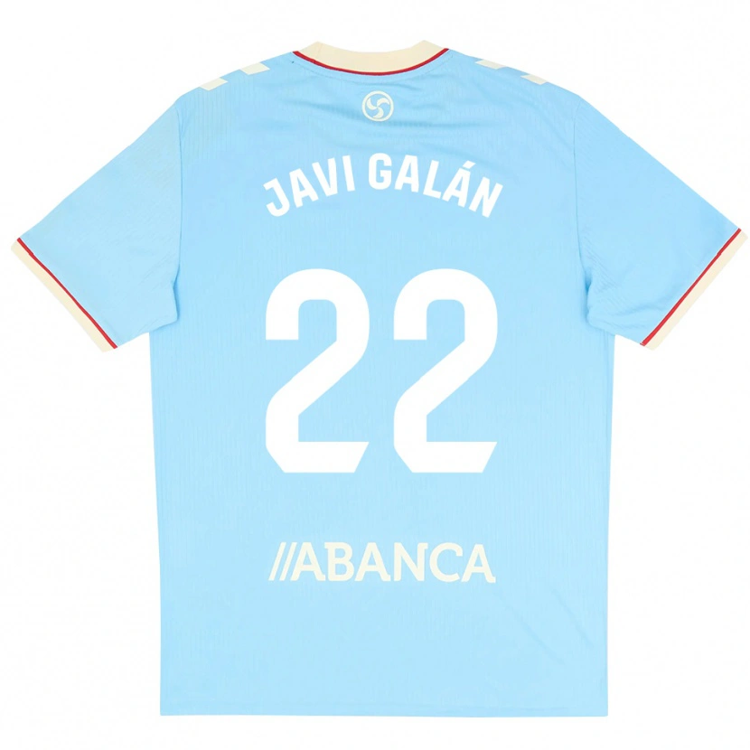 Danxen Niño Camiseta Javi Galán #22 Azul Cielo Blanco Rojo 1ª Equipación 2026/27 La Camisa México