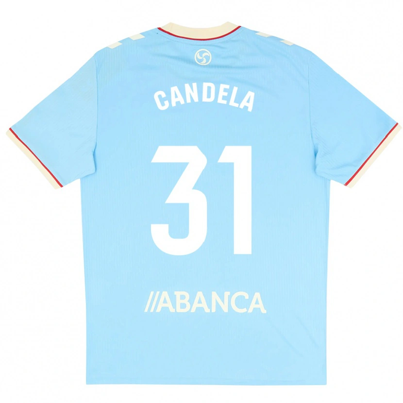 Danxen Niño Camiseta Candela Rodríguez #31 Azul Cielo Blanco Rojo 1ª Equipación 2026/27 La Camisa México