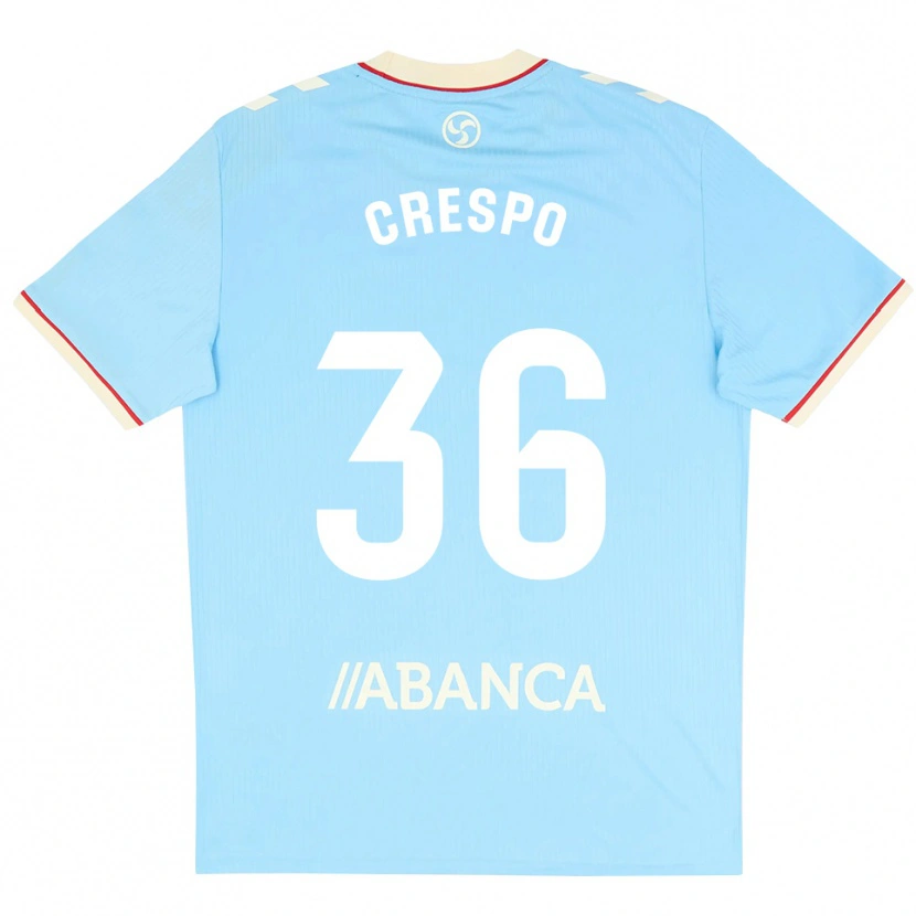 Danxen Niño Camiseta Yoel Crespo #36 Azul Cielo Blanco Rojo 1ª Equipación 2026/27 La Camisa México