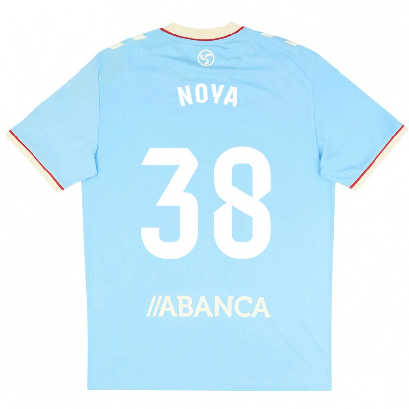 Danxen Niño Camiseta Dani Noya #38 Azul Cielo Blanco Rojo 1ª Equipación 2026/27 La Camisa México