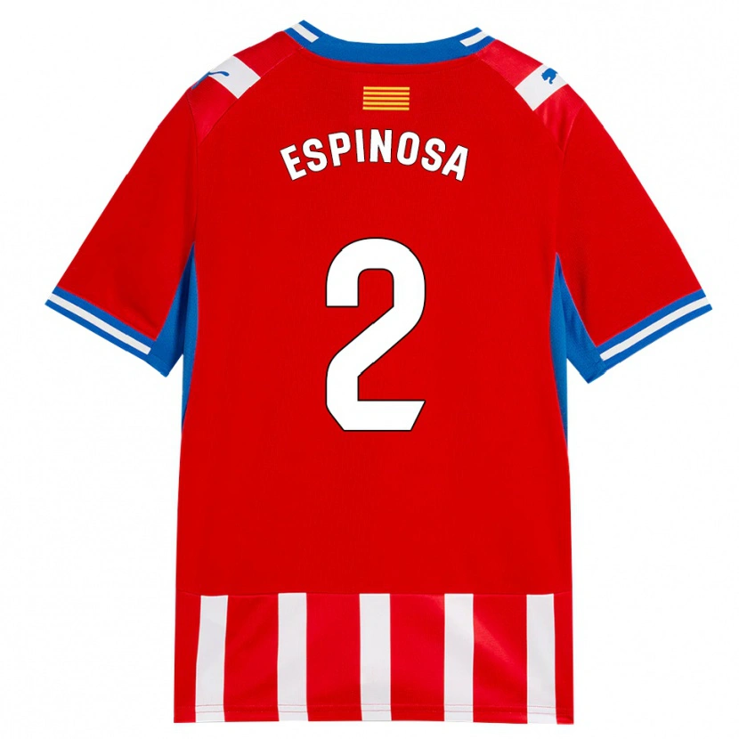 Danxen Niño Camiseta Bernardo Espinosa #2 Rojo Blanco Azul Cielo 1ª Equipación 2026/27 La Camisa México