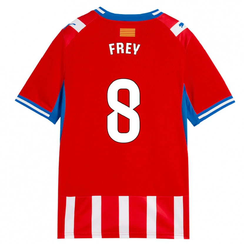 Danxen Niño Camiseta Darío Frey #8 Rojo Blanco Azul Cielo 1ª Equipación 2026/27 La Camisa México