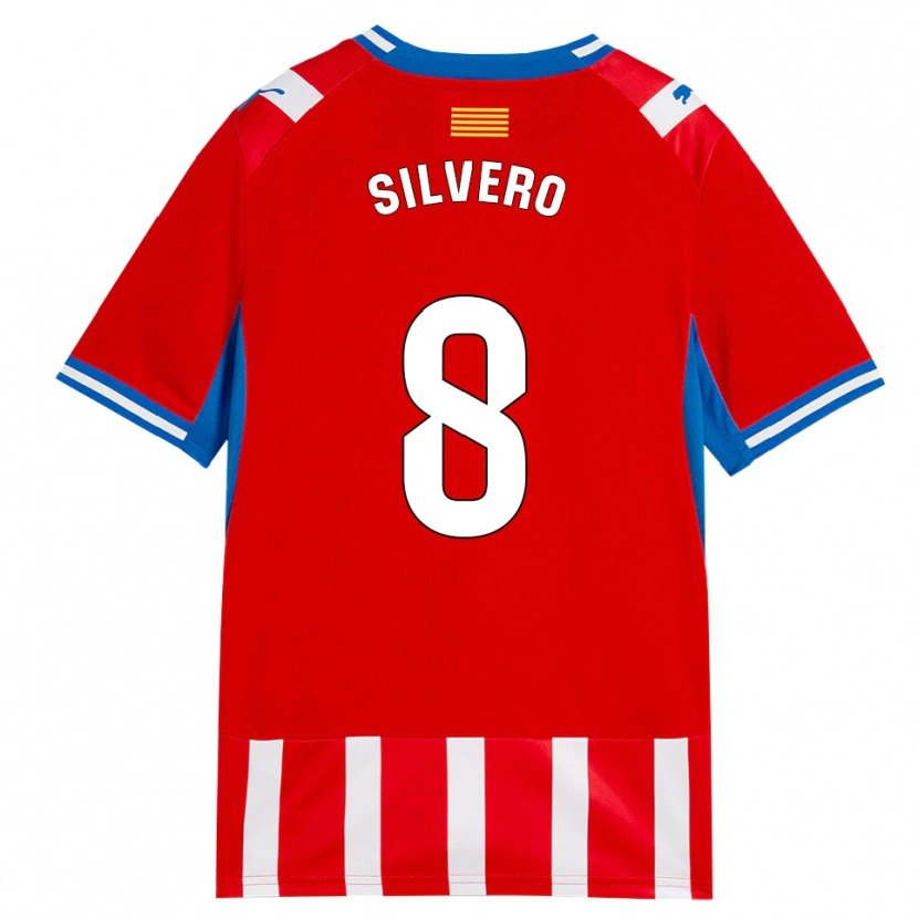Danxen Niño Camiseta Pol Silvero #8 Rojo Blanco Azul Cielo 1ª Equipación 2026/27 La Camisa México