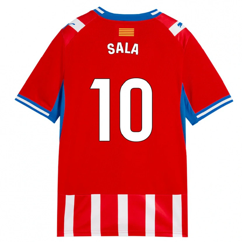 Danxen Niño Camiseta Georgina Sala #10 Rojo Blanco Azul Cielo 1ª Equipación 2026/27 La Camisa México