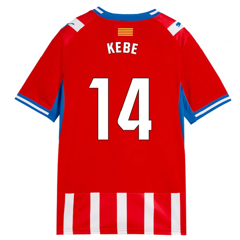 Danxen Niño Camiseta Moussa Kébé #14 Rojo Blanco Azul Cielo 1ª Equipación 2026/27 La Camisa México