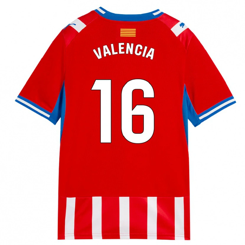Danxen Niño Camiseta Carla Valencia #16 Rojo Blanco Azul Cielo 1ª Equipación 2026/27 La Camisa México