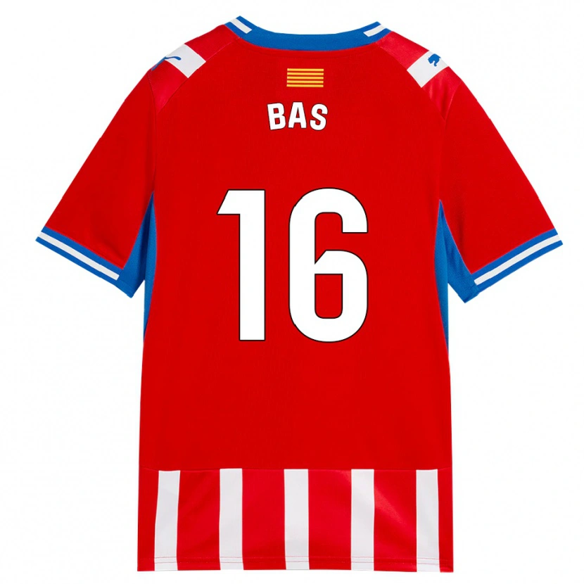 Danxen Niño Camiseta Jordi Bas #16 Rojo Blanco Azul Cielo 1ª Equipación 2026/27 La Camisa México