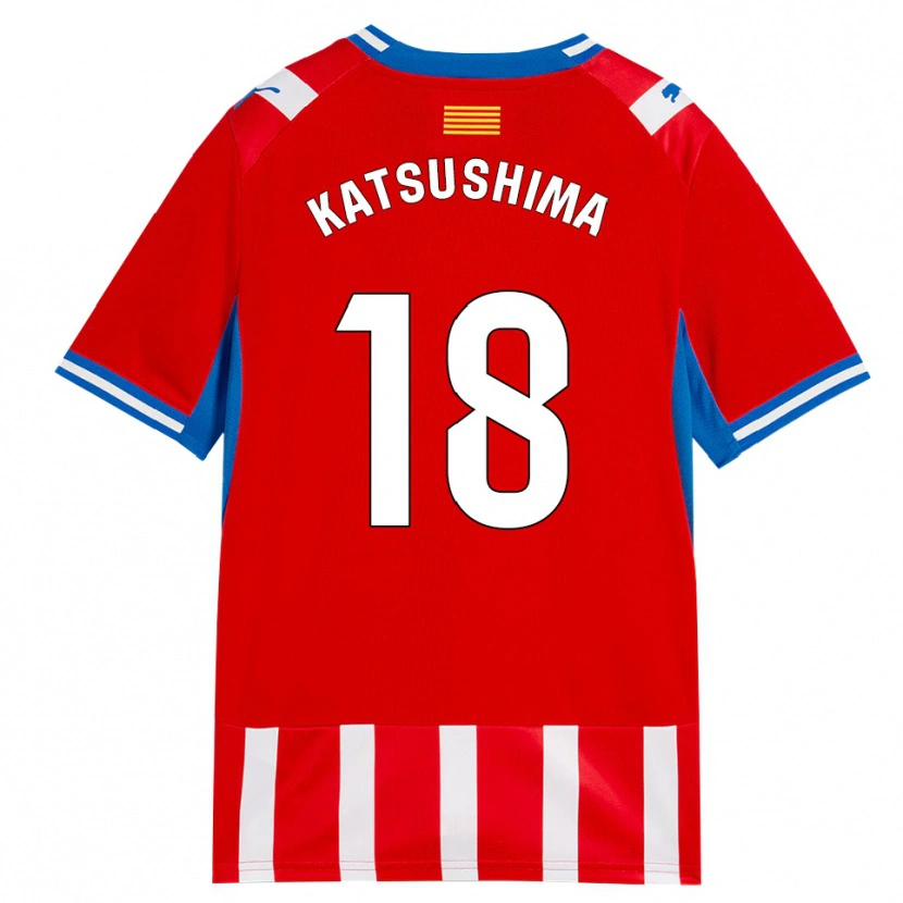 Danxen Niño Camiseta Shinnosuke Katsushima #18 Rojo Blanco Azul Cielo 1ª Equipación 2026/27 La Camisa México