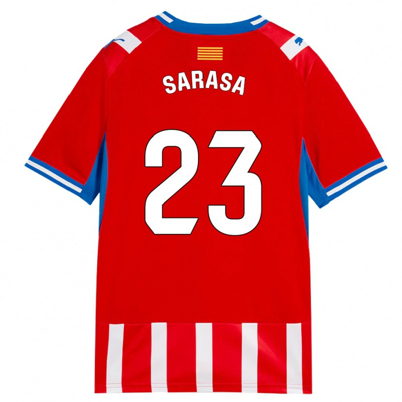Danxen Niño Camiseta Javi Sarasa #23 Rojo Blanco Azul Cielo 1ª Equipación 2026/27 La Camisa México