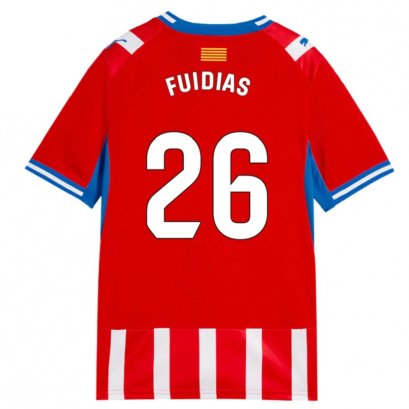 Danxen Niño Camiseta Toni Fuidias #26 Rojo Blanco Azul Cielo 1ª Equipación 2026/27 La Camisa México
