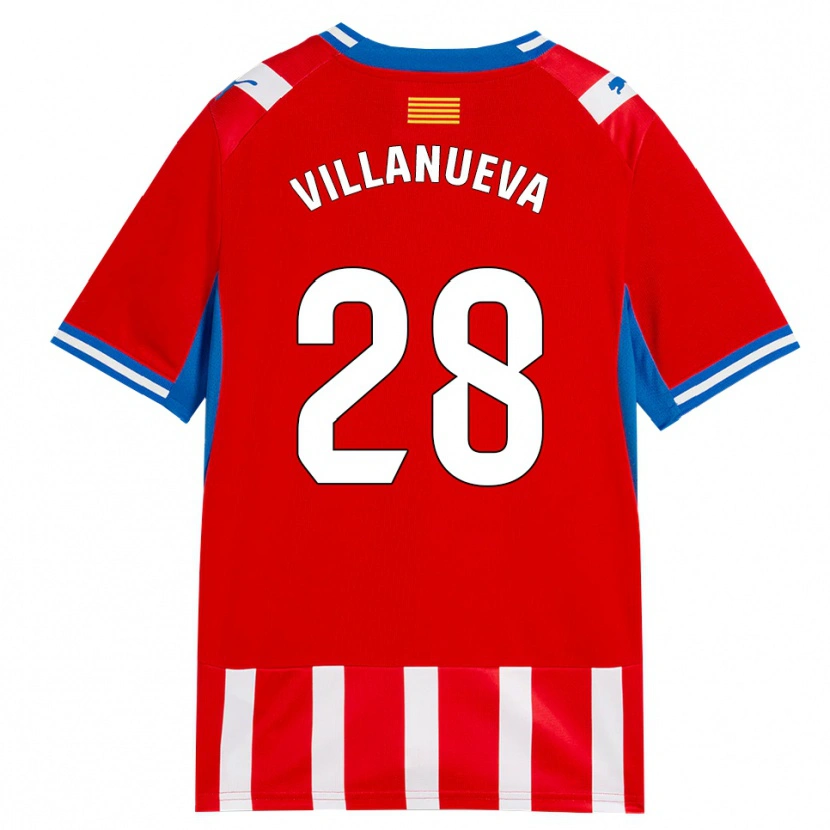 Danxen Niño Camiseta Pablo Villanueva #28 Rojo Blanco Azul Cielo 1ª Equipación 2026/27 La Camisa México