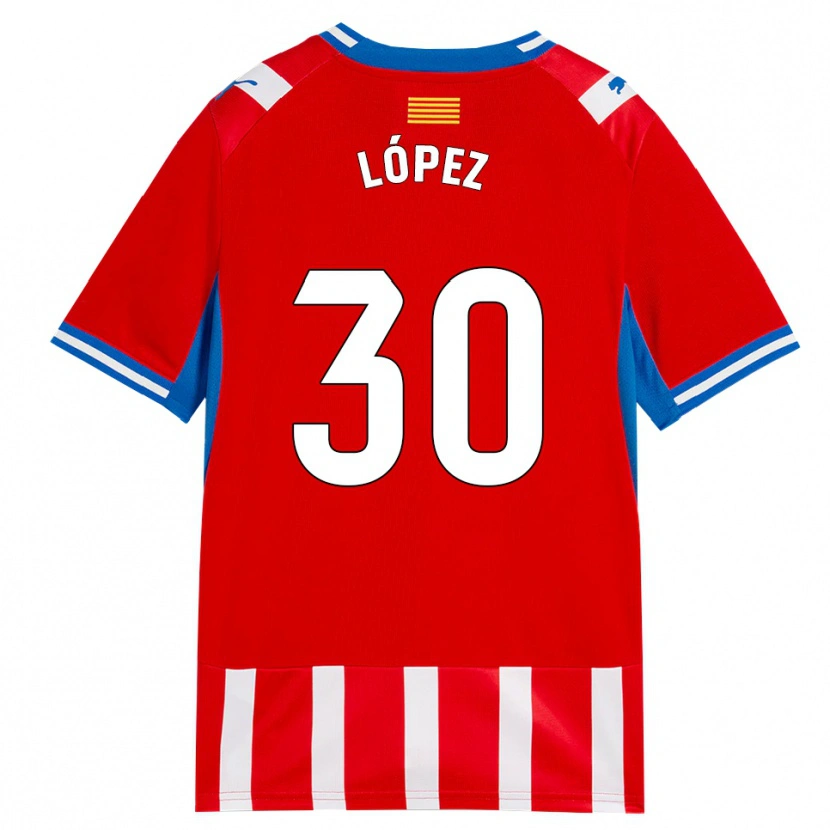 Danxen Niño Camiseta Pau López #30 Rojo Blanco Azul Cielo 1ª Equipación 2026/27 La Camisa México