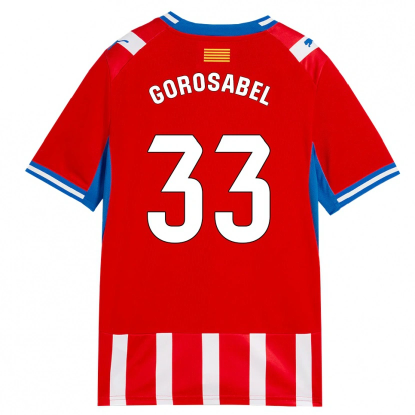 Danxen Niño Camiseta Jakes Gorosabel #33 Rojo Blanco Azul Cielo 1ª Equipación 2026/27 La Camisa México