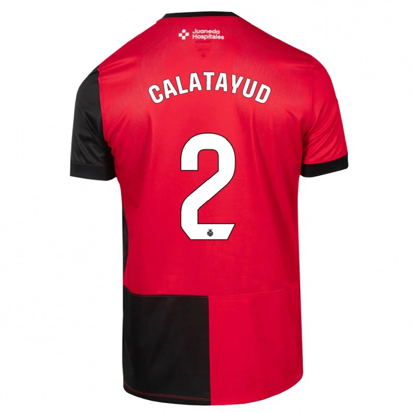 Danxen Niño Camiseta Miguel Calatayud #2 Negro Rojo Blanco 1ª Equipación 2026/27 La Camisa México