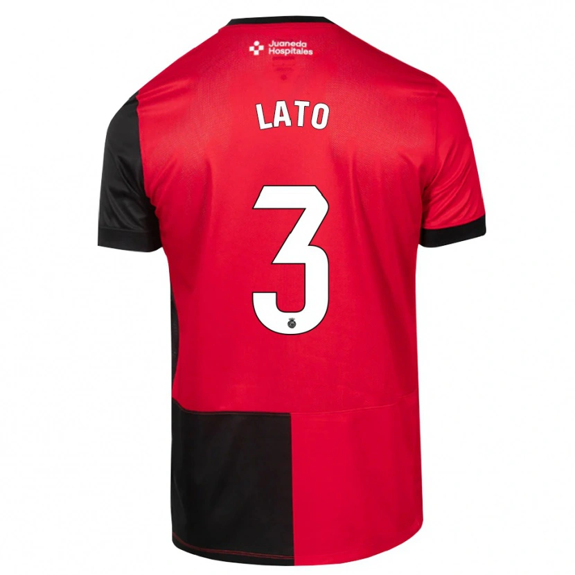 Danxen Niño Camiseta Toni Lato #3 Negro Rojo Blanco 1ª Equipación 2026/27 La Camisa México