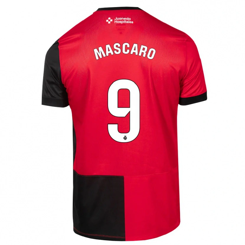 Danxen Niño Camiseta Pau Mascaró #9 Negro Rojo Blanco 1ª Equipación 2026/27 La Camisa México