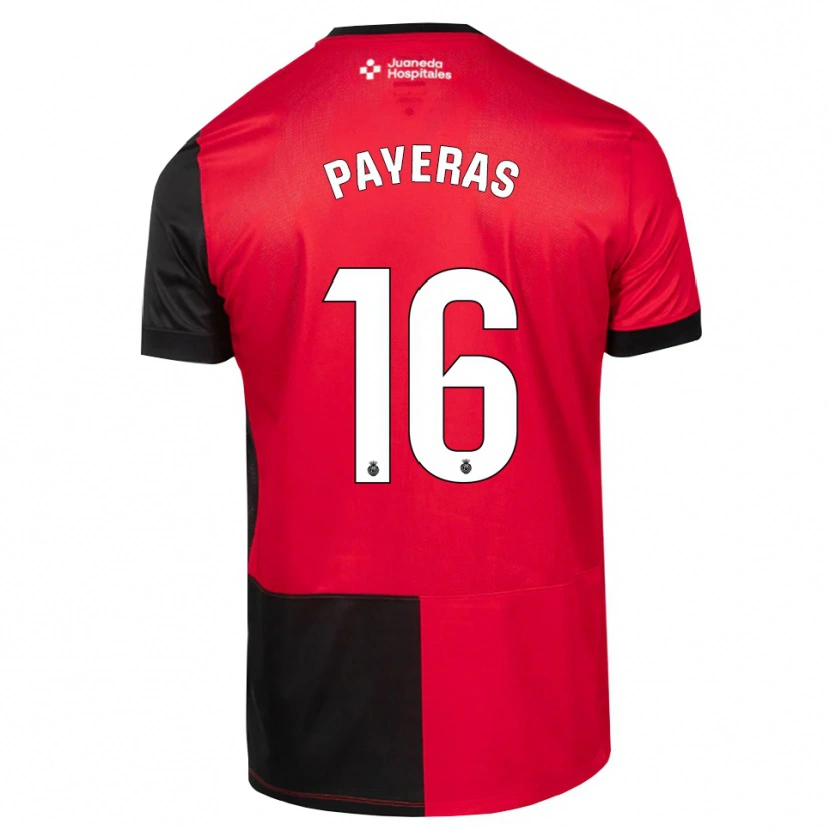 Danxen Niño Camiseta Martí Payeras #16 Negro Rojo Blanco 1ª Equipación 2026/27 La Camisa México