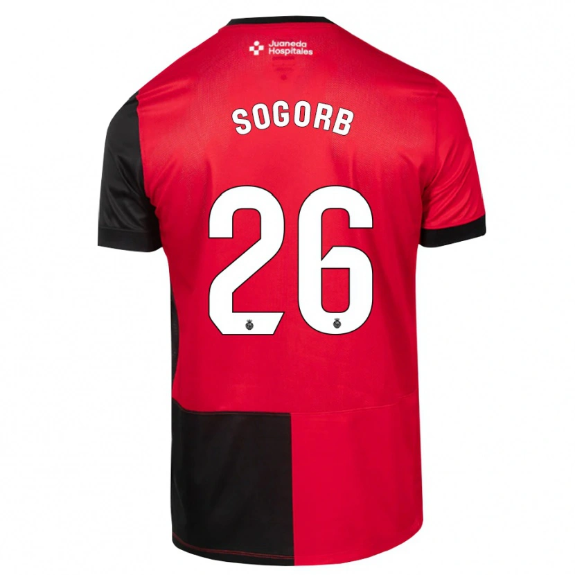 Danxen Niño Camiseta Carles Sogorb #26 Negro Rojo Blanco 1ª Equipación 2026/27 La Camisa México
