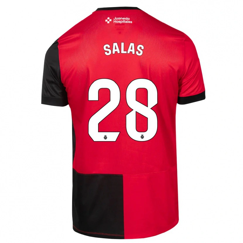 Danxen Niño Camiseta Jan Salas #28 Negro Rojo Blanco 1ª Equipación 2026/27 La Camisa México