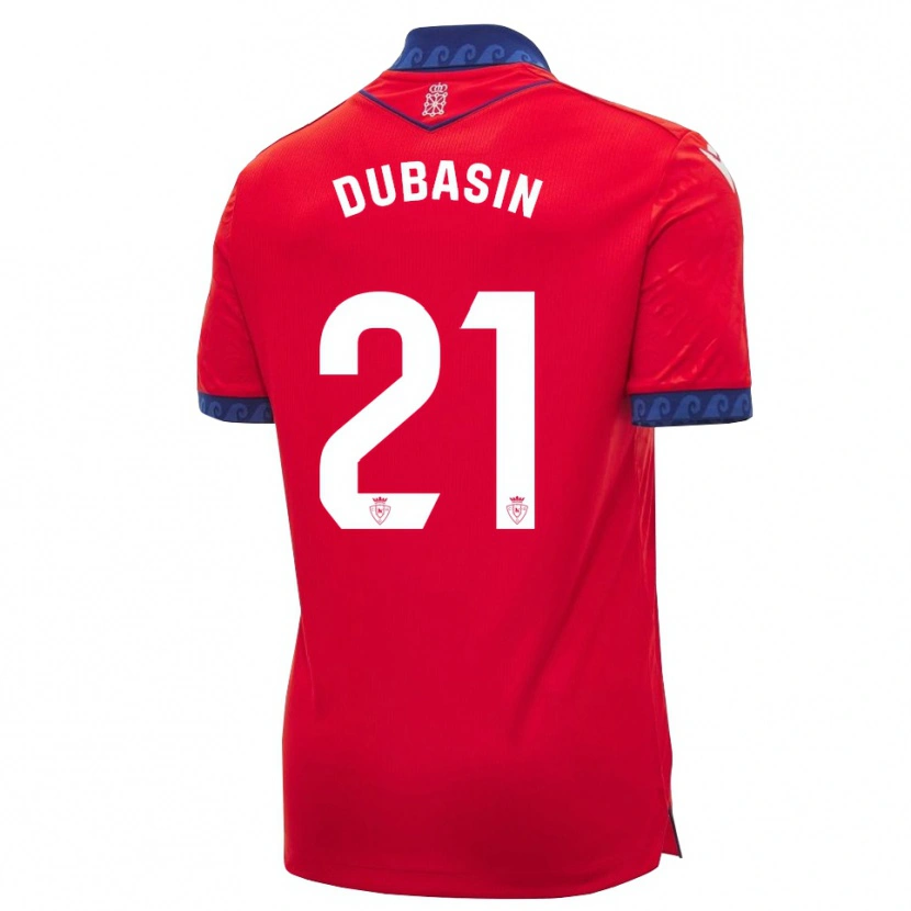 Danxen Niño Camiseta Jonathan Dubasin #21 Rojo Azul Marino Blanco 1ª Equipación 2026/27 La Camisa México