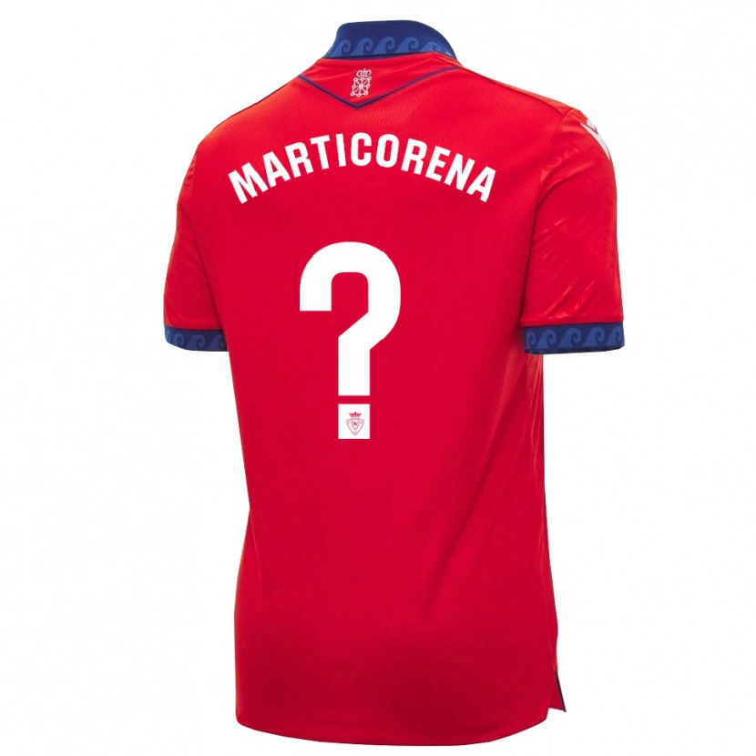Danxen Niño Camiseta Ander Marticorena #0 Rojo Azul Marino Blanco 1ª Equipación 2026/27 La Camisa México