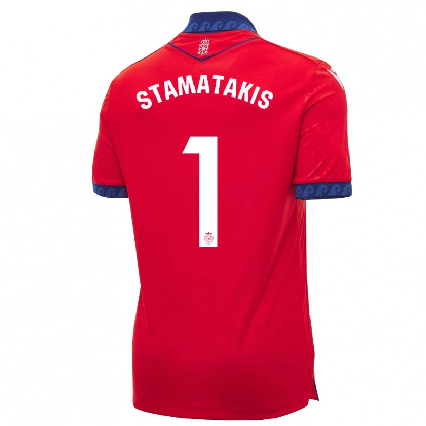 Danxen Niño Camiseta Dimitrios Stamatakis #1 Rojo Azul Marino Blanco 1ª Equipación 2026/27 La Camisa México