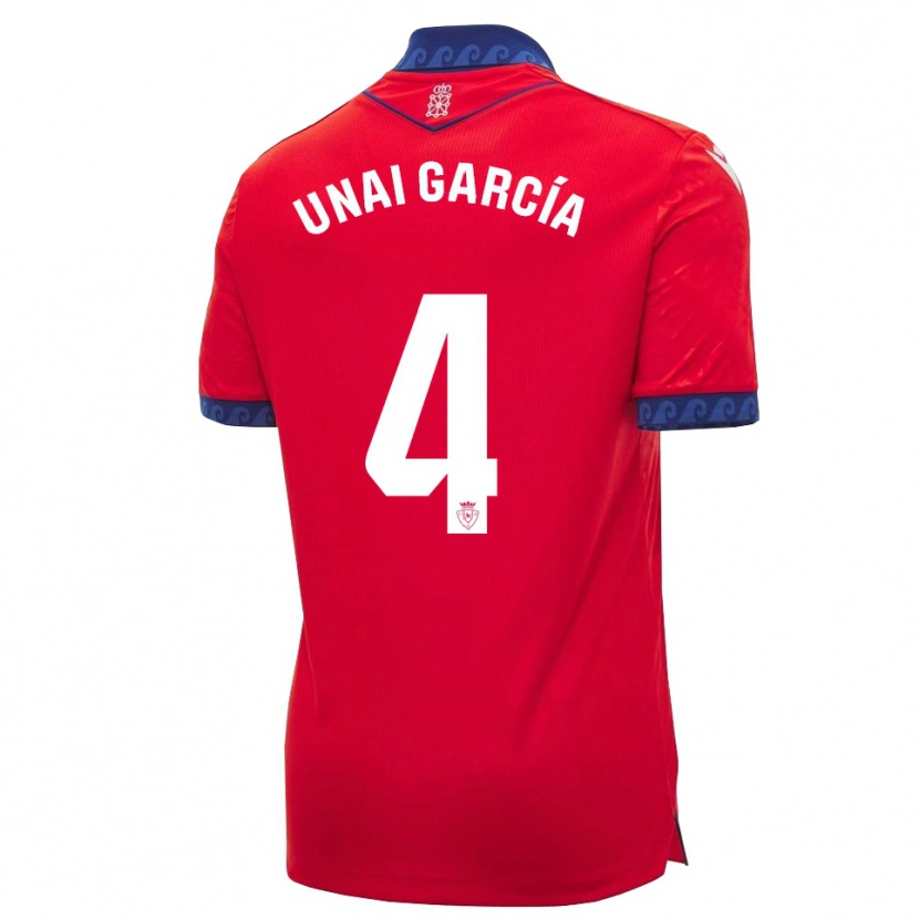Danxen Niño Camiseta Unai García #4 Rojo Azul Marino Blanco 1ª Equipación 2026/27 La Camisa México