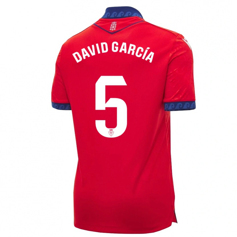 Danxen Niño Camiseta David García #5 Rojo Azul Marino Blanco 1ª Equipación 2026/27 La Camisa México