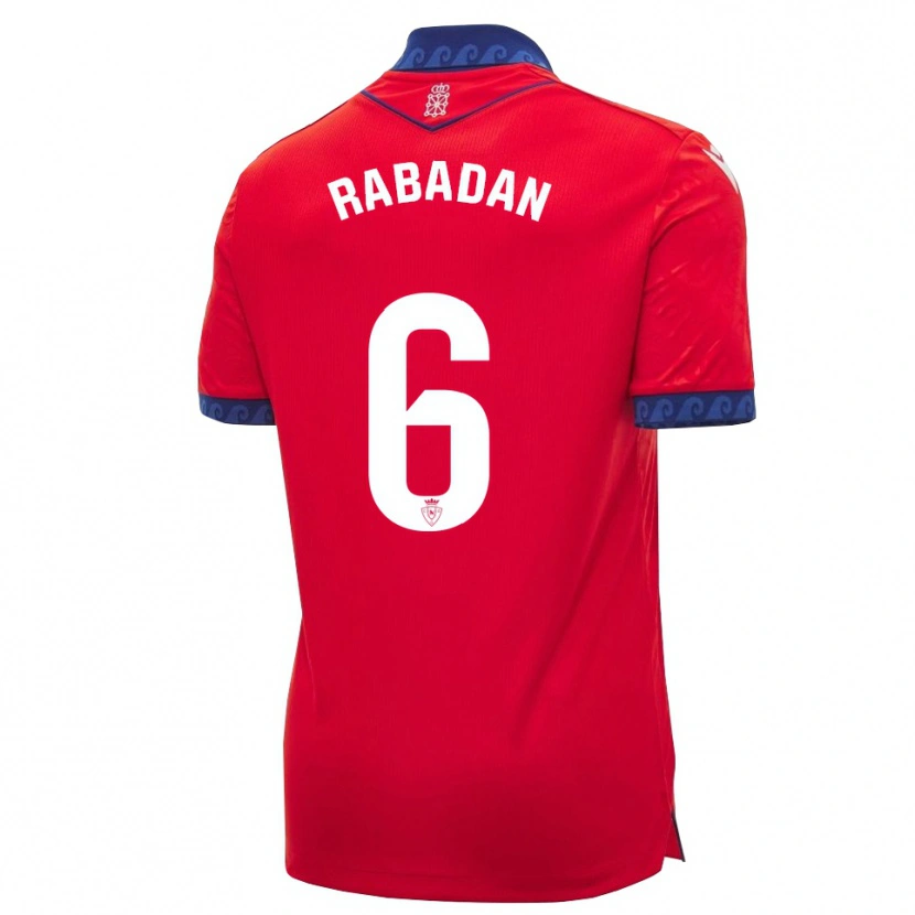 Danxen Niño Camiseta David Rabadán #6 Rojo Azul Marino Blanco 1ª Equipación 2026/27 La Camisa México