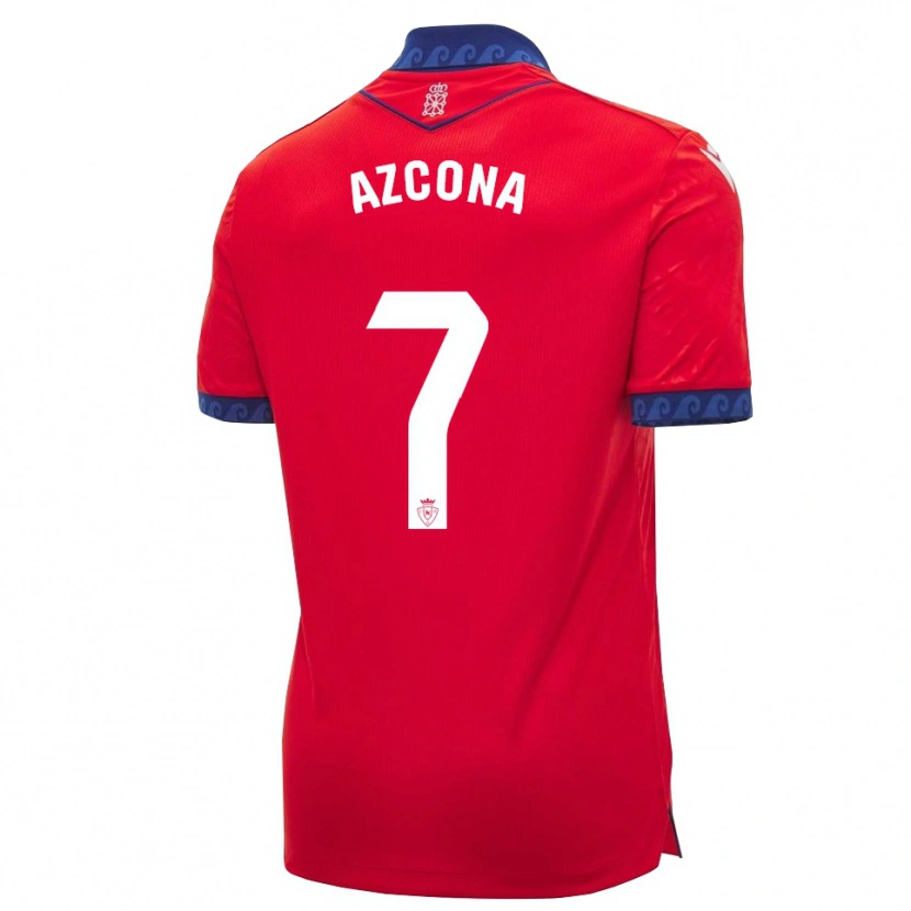 Danxen Niño Camiseta Rubén Azcona #7 Rojo Azul Marino Blanco 1ª Equipación 2026/27 La Camisa México