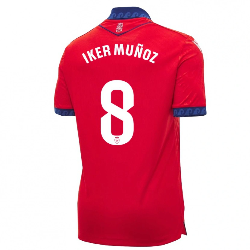 Danxen Niño Camiseta Iker Muñoz #8 Rojo Azul Marino Blanco 1ª Equipación 2026/27 La Camisa México