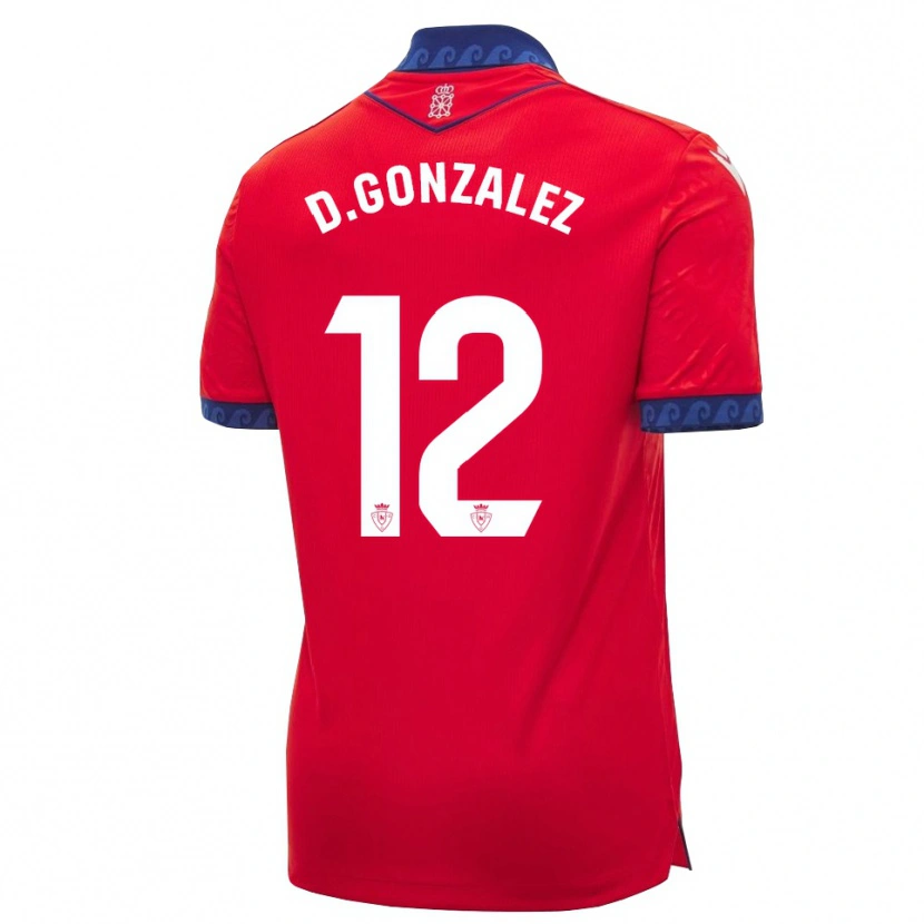 Danxen Niño Camiseta Dani González #12 Rojo Azul Marino Blanco 1ª Equipación 2026/27 La Camisa México