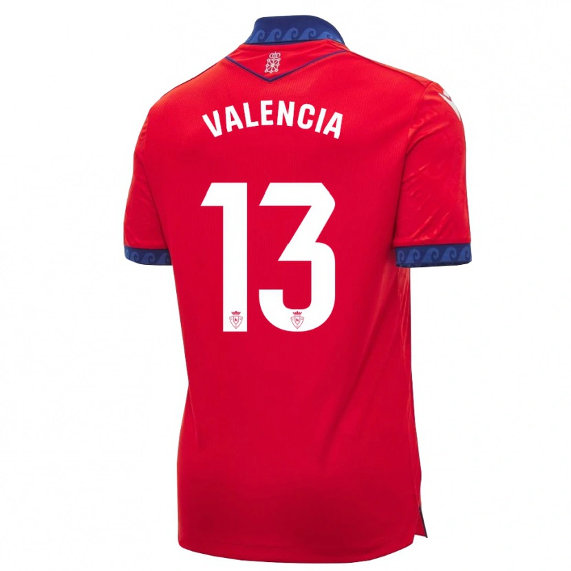 Danxen Niño Camiseta Pablo Valencia #13 Rojo Azul Marino Blanco 1ª Equipación 2026/27 La Camisa México