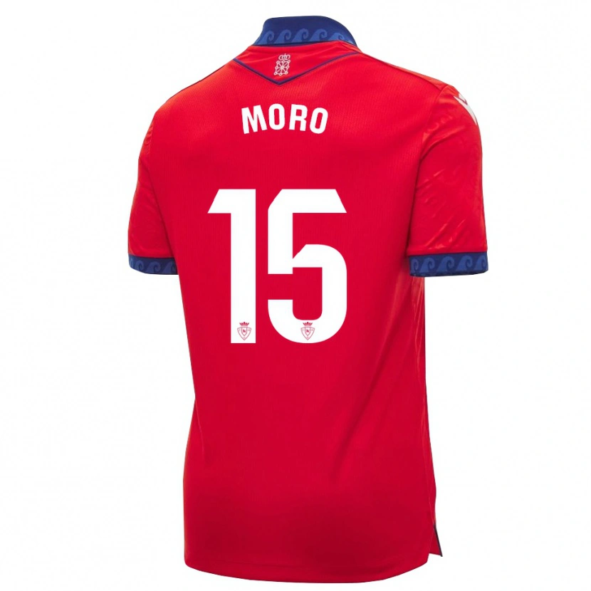 Danxen Niño Camiseta Raúl Moro #15 Rojo Azul Marino Blanco 1ª Equipación 2026/27 La Camisa México