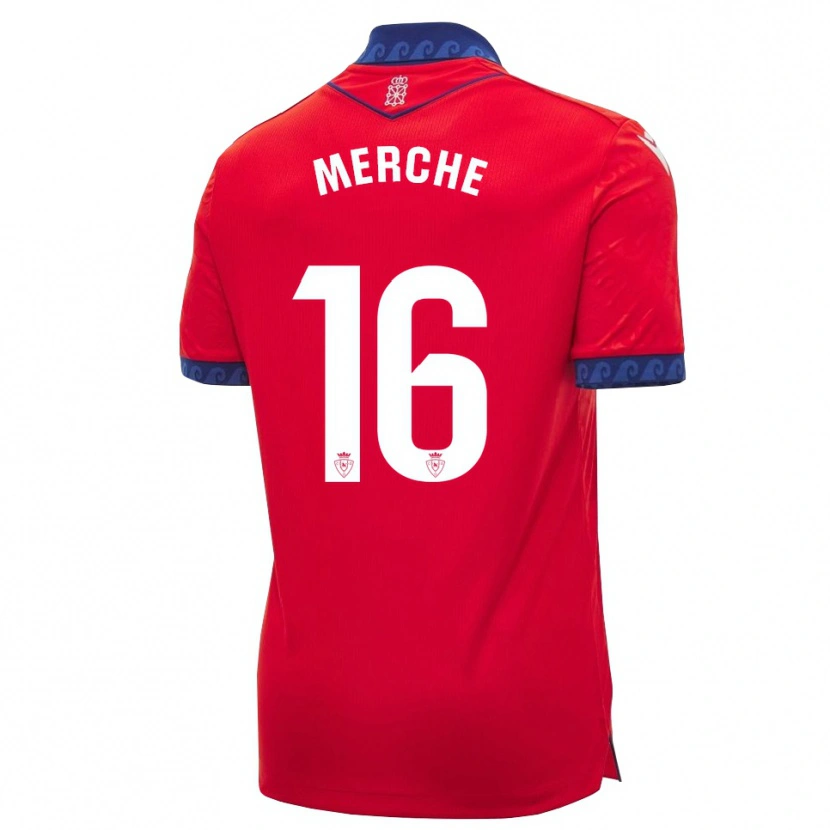 Danxen Niño Camiseta Merche Izal García #16 Rojo Azul Marino Blanco 1ª Equipación 2026/27 La Camisa México