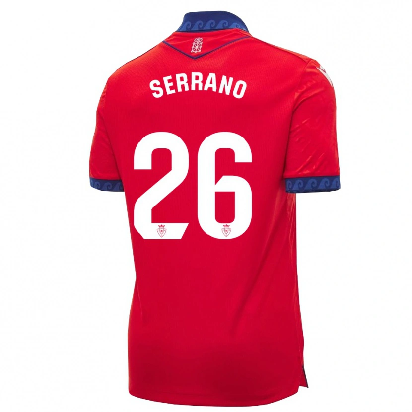 Danxen Niño Camiseta Mikel Serrano #26 Rojo Azul Marino Blanco 1ª Equipación 2026/27 La Camisa México