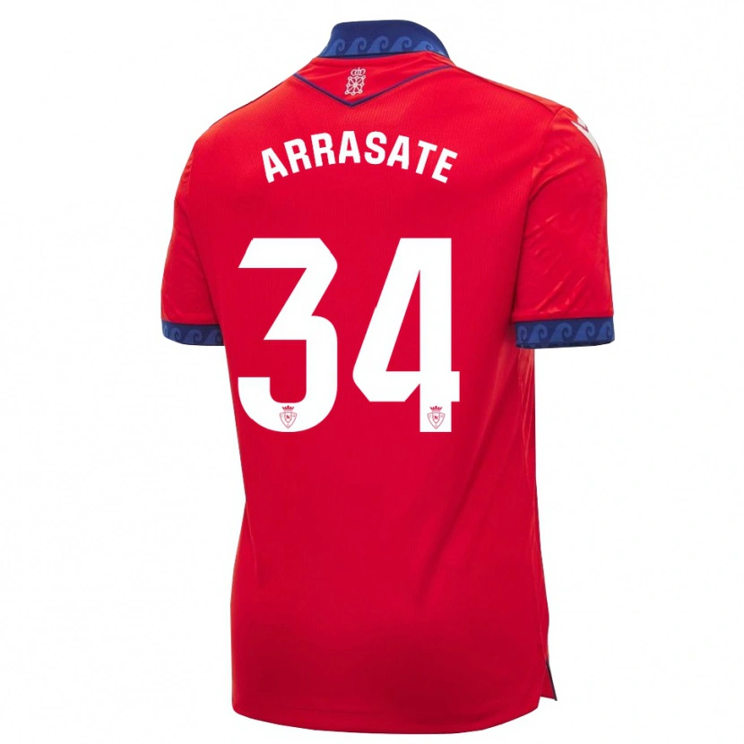 Danxen Niño Camiseta Ibai Arrasate #34 Rojo Azul Marino Blanco 1ª Equipación 2026/27 La Camisa México