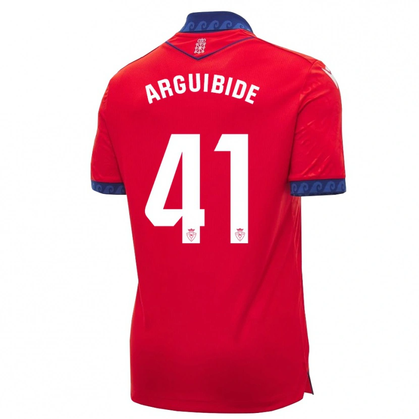 Danxen Niño Camiseta Iñigo Arguibide #41 Rojo Azul Marino Blanco 1ª Equipación 2026/27 La Camisa México