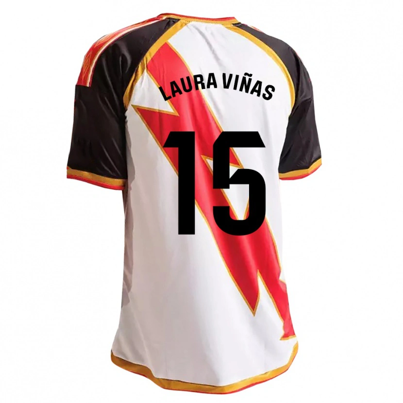 Danxen Niño Camiseta Laura Viñas Herrera #15 Negro Rojo Blanco Oro 1ª Equipación 2026/27 La Camisa México