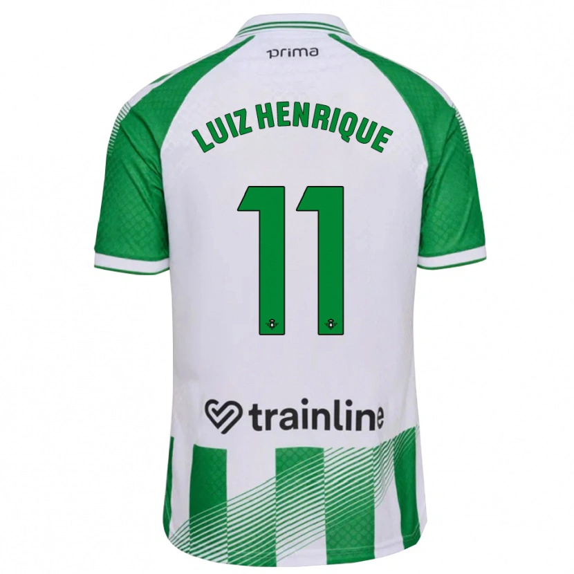 Danxen Niño Camiseta Luiz Henrique #11 Verde Claro Negro Blanco 1ª Equipación 2026/27 La Camisa México