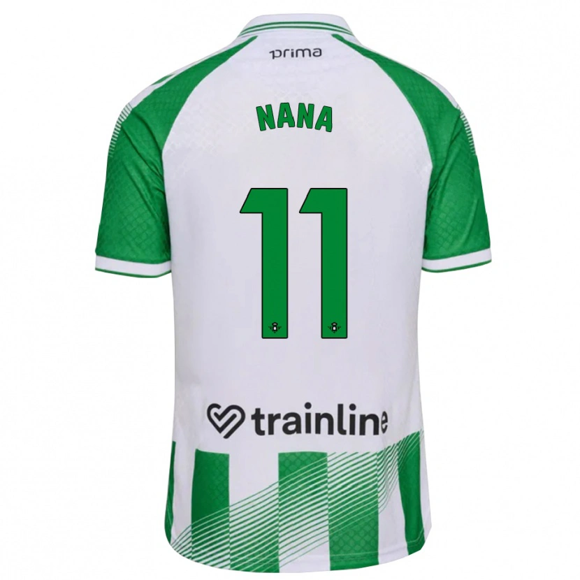 Danxen Niño Camiseta Nuria Ligero Fernández #11 Verde Claro Negro Blanco 1ª Equipación 2026/27 La Camisa México