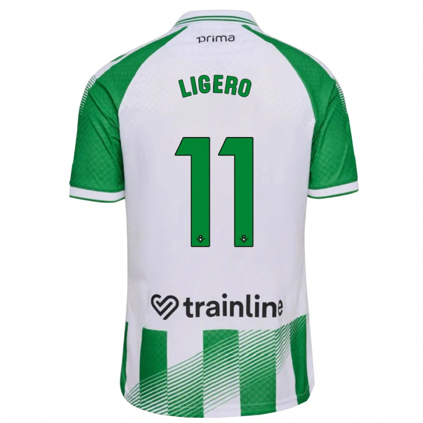 Danxen Niño Camiseta Nuria Ligero #11 Verde Claro Negro Blanco 1ª Equipación 2026/27 La Camisa México