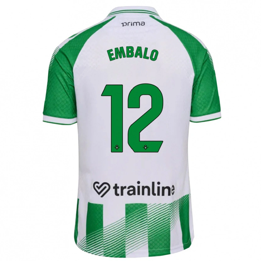 Danxen Niño Camiseta Fabián Embalo #12 Verde Claro Negro Blanco 1ª Equipación 2026/27 La Camisa México
